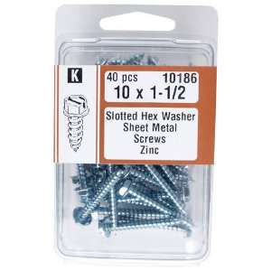  Midwest Hex Washer Sheet Metal Screw, 10 x 1 1/2 Home 