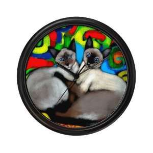  Siamese Cats Cats Wall Clock by 