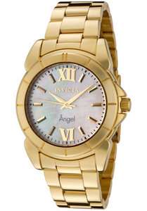 Invicta 0460 Womens Angel Mother of Pearl Dial, 18K Gold plated Watch 