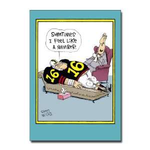   Number   Humorous Cartoon Fathers Day Greeting Card: Office Products
