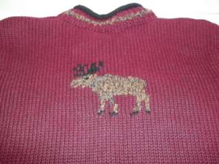   Womens Christopher & Banks Wildlife Animal Moose Sweater Sz: S  