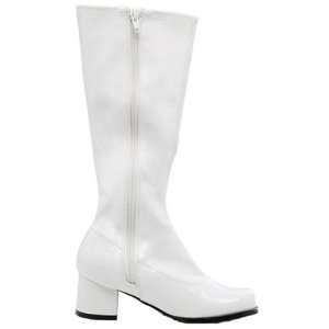   E175 DORAW L White Patent Gogo Boot Child Size Large: Office Products