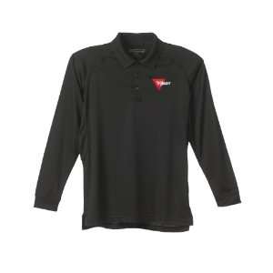   Performance Polo Long   Sleeve Black Shirt XL