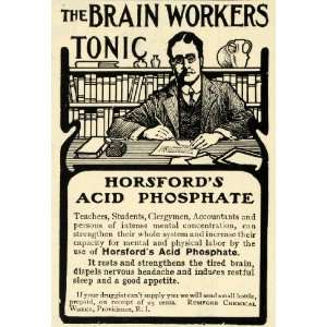  1908 Ad Brain Workers Tonic Horsford Acid Phosphate 