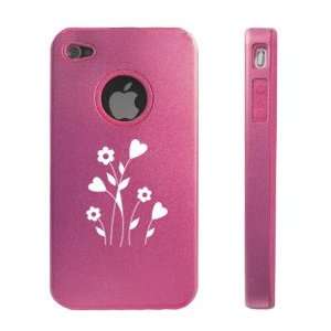  Apple iPhone 4 4S 4G Pink D408 Aluminum & Silicone Case 