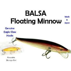   : Freshwater Wood Fishing Lure Floating Minnow 2 Sports & Outdoors
