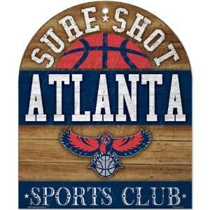    Wincraft Atlanta Hawks Sports Club Wood Sign: Sports & Outdoors