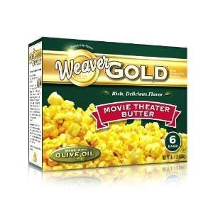 Weaver Gold Movie Theater Butter Microwave Popcorn Made With Olive Oil
