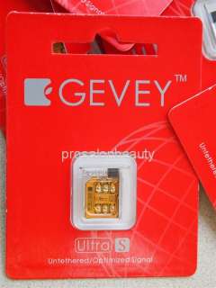 Gevey Ultra S Turbo Sim Unlocked For Apple iPhone 4 S 4S 4GS GSM 