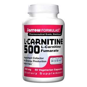  Jarrow Formulas L Carnitine, 500 mg Size 50 Vegetarian 