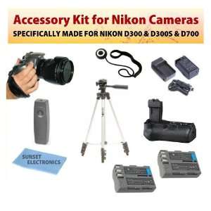 : Nikon D300 D300S D700 Ultimate Battery Power Accessory Kit Package 