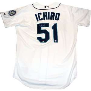 Ichiro Suzuki Authentic Mariners White Jersey:  Sports 
