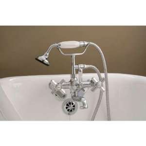 Sign of the Crab P1003N Polished Nickel Deco Telephone Leg Tub Faucet