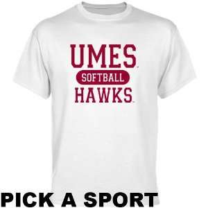  Maryland Eastern Shore Hawks White Custom Sport T shirt 