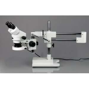 7x 45x Stereo Zoom Inspection Microscope + 80 LED Ring  