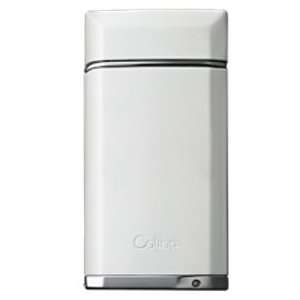 Colibri Evoke White Single Flame Cigar Lighter with 8mm Punch:  