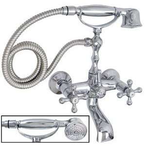 New Chrome Clawfoot Claw Foot Tub Faucet with Handle Hand Shower Bath 
