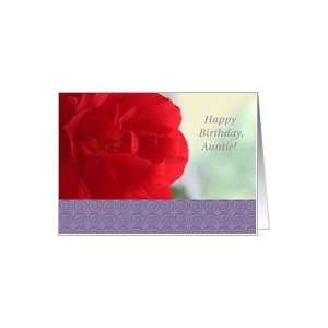  Auntie, Happy Birthday, Red Begonia Card Health 