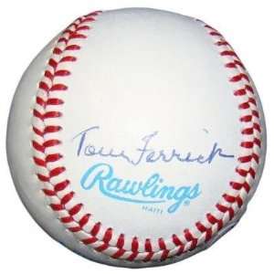 Tom Ferrick SIGNED Official AL Baseball YANKEES 1950 51 JSA #G07588 