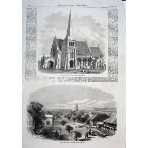   Trinity Church & Merchant Street Rangoon Burmah 1869
