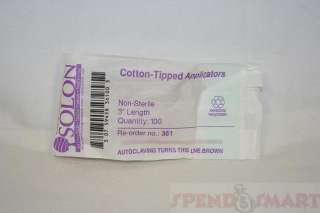    STERILE 3 WOOD SHAFT COTTON TIPPED APPLICATORS, BOX OF 1,000  