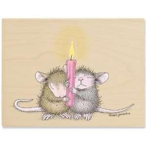   Mouse Wood Mounted Rubber Stamp Candlelight Vigil