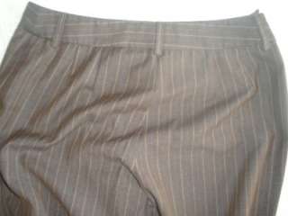 APOSTROPHE dress pants size 2 career brown pinstripe  