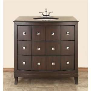  Cherry Vanity Sink Cabinet with Marble Top