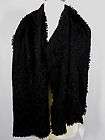 Eileen Fisher NWT Scrambled Wool Scarf Wrap BLACK