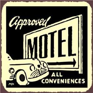  Approved Motel Conveniences Vintage Metal Art Hospitality 