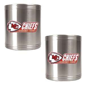 Kansas City Chiefs 2pc Stainless Steel Can Holder Set 