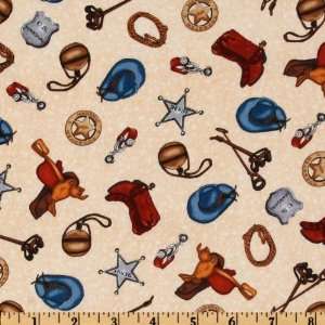  44 Wide Western Trails Cowboy Up Cream Fabric By The 