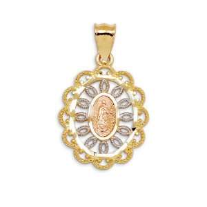  New 14k Yellow White Gold Religious Fancy Jesus Pendant Jewelry