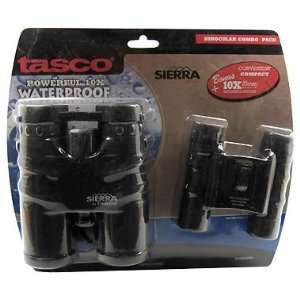 Sierra Black Waterproof, Fogproof 10x Binoculars with Roof Prism Type