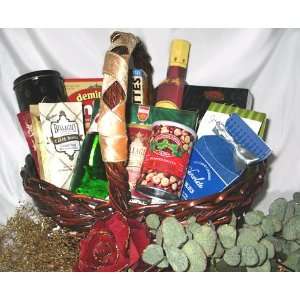 Festive Extravaganza Gourmet Gift Basket with a Personalized Greeting 