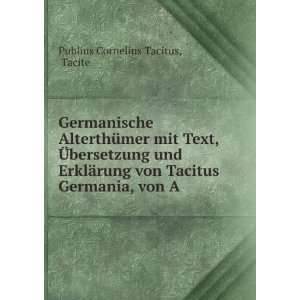  Germanische AlterthÃ¼mer mit Text, Ã?bersetzung und 