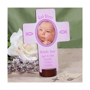  Personalized God Bless New Baby Girl Photo Cross Boy or 