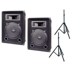  Pyramid Deluxe Speaker/Stand Package for DJs/Office 