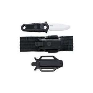 Schrade Water Rat Black Handle Dive Knife with Sheath   Clam Pack 