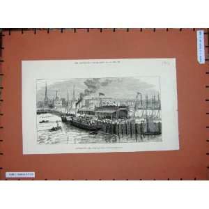   Southampton Pier Isle Wight Steam Boat Ships Print