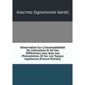   Tuyaux Capillaires (French Edition) Giacinto Sigismondo Gerdil