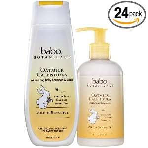 Babo Botanicals Oatmilk Calendula Moisturizing Baby Shampoo & Wash 2 