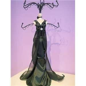   Beautiful Jewelry Display Doll Black Evening Gown with Diamond: Beauty