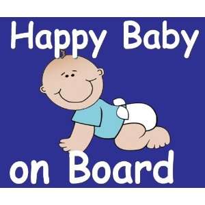  Happy Baby on Board Car Magnet: Baby
