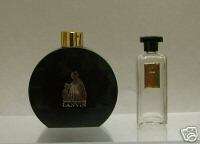 Arpege Eau de Lanvin Perfume BOTTLE w Lid & Talc Empty  