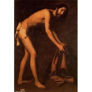   24 x 34 inches   Cristo flagelado recoge su túnica
