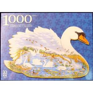   Swan Shaped Jigsaw Puzzle Designed By Joyce Cleveland: Toys & Games