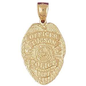  14kt Yellow Gold Tucson Police Pendant Jewelry