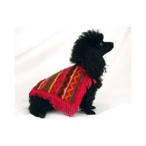  Popular Magenta Knit Dog Poncho with Fringe (Medium) Pet 