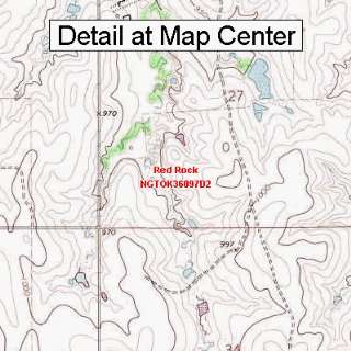  USGS Topographic Quadrangle Map   Red Rock, Oklahoma 